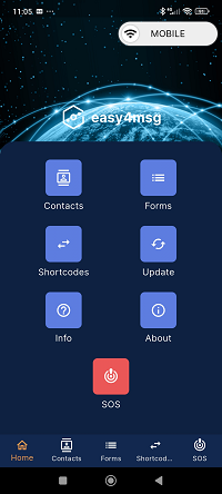 Main screen